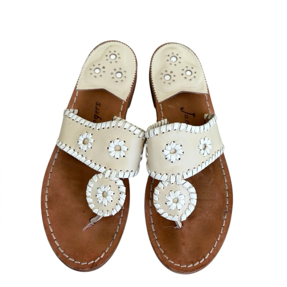 Jack Rogers Cream and Tan Women's Sandals